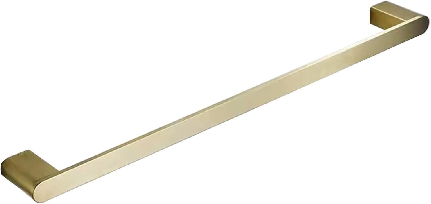 Porte-serviettes mural 40 cm en acier inoxydable brossé doré pour salle de bain
