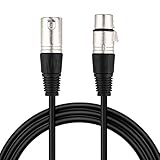 Professional MonMugig Microphone Cable Audio Cable XLR Cables with Silver Plated PVC Mono 3-Pin Mic Lead Male to Female Balanced Cord (16 Feet)