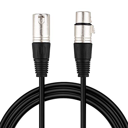 Mugig Microphone Cable/Audio Cable/Mic Lead with Silver Plated Connector for Professional Mono 3-Pin XLR Male to Female Balanced Cord (16 Feet)