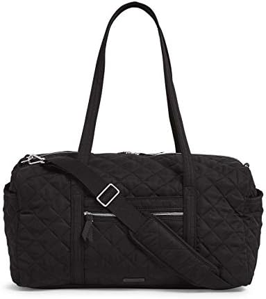 Vera Bradley Women's Performance Twill Medium Travel Duffle Bag, Black, One Size