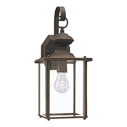 Image of Generation Lighting 8458-71 Jamestowne Transitional One - Light Outdoor Wall Lantern Outside Fixture, Antique Bronze Finish