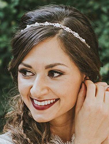 Preisvergleich Produktbild Deniferymakeup Brautschmuck Kristall und Perlen Stirnband