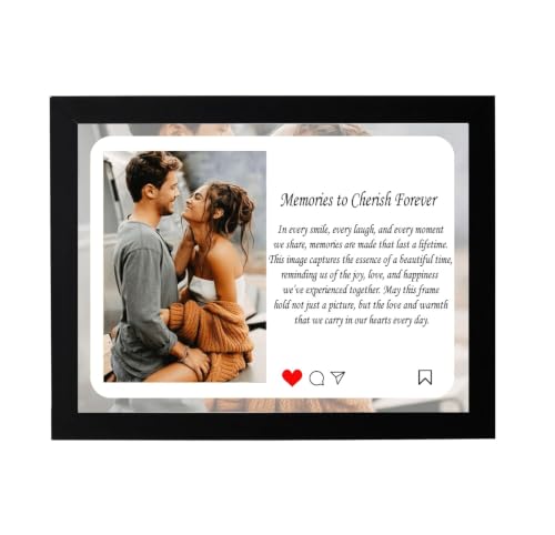 Image of FA6 Personalized Love Message Photo Frame Custom Couple Picture Frame with Your Photo Anniversary, Wedding & Birthday Gift 16 x 24 Inch