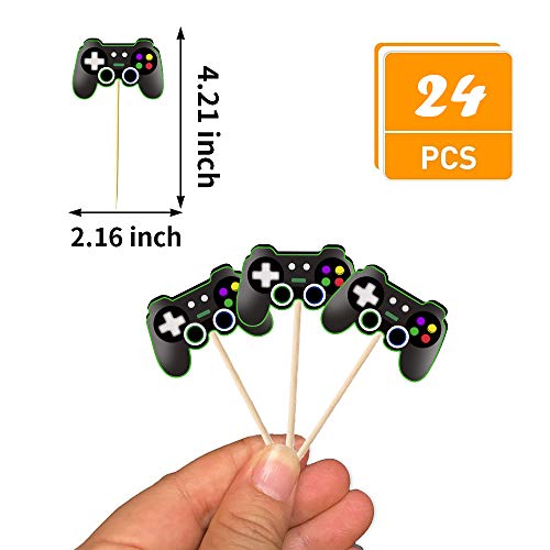 Mity Rain Video Game Controllers Cupcake Toppers-Gamepad Cake Picks Game Themed Birthday Anniversary Wedding Engagement Party Decorations thumb #4