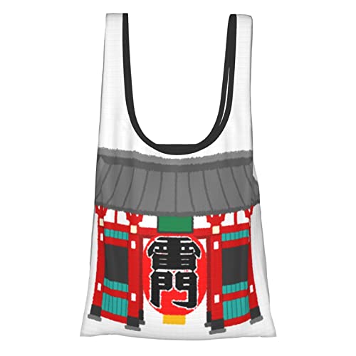 トート・エコバッグ エコバッグ 折りたたみ 浅草寺 雷門 日本 東京 おしゃれ トートバッグ 大容量 男性 洗える 防水 女性 軽量 耐久性 ファッション 男女兼用 可愛い CHOUJJ