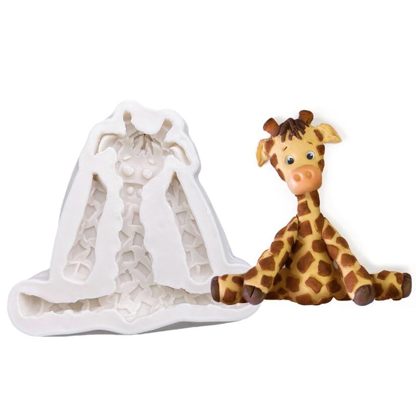 2 Pièces Moule Silicone Éléphant Et Girafe - Formes Animaux Pour Gâteau Fondant Savon Argile