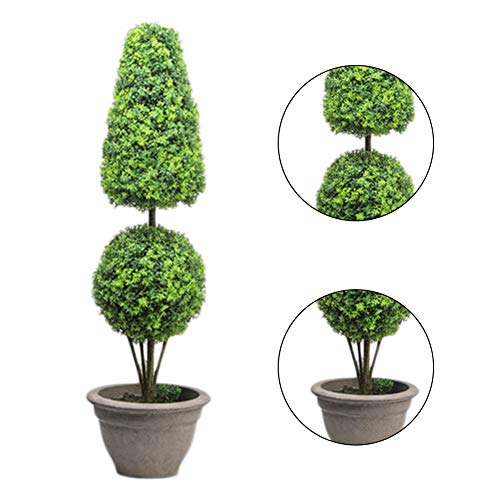 Diafrican Albero Artificiale da Arredo Interno, Arbusti e Arte topiaria Artificiale, Piante Artificiali, Ideale per la Decorazione di casa - Torre sferica