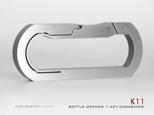 Mas Design Premium Grade 5 Titanium Key Carabiner - K11 (Hand Brushed Finish)