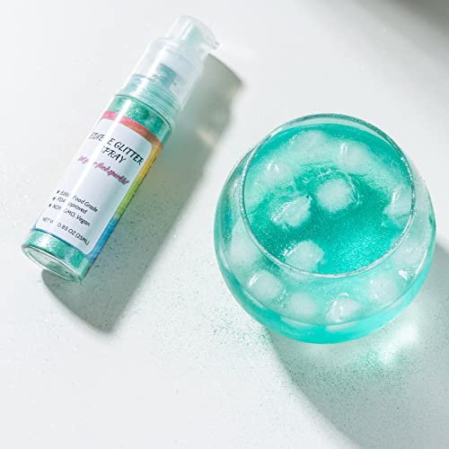 Edible Glitter Spray, 10 Gram Luster Dust Powder, Food Grade Coloring For Desserts, Beverages, Cocktails, And Cakes Decorating - No Gluten, Vegan, Kosher, Premium Gift For Women #TOP3