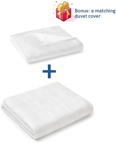 Vista 179 de YnM - Manta con peso para adultos, algodón pesado, perlas de vidrio refrescantes para usar todo el año, ideal para una persona de 240 libras