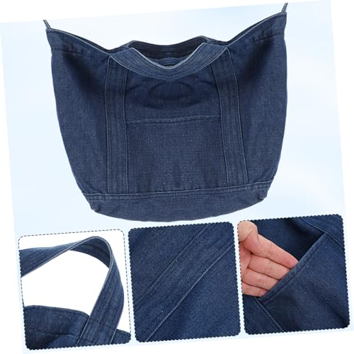 Retro Denim Fabric Handle Bag Large Capacity Crossbody Shoulder Tote for Women Chic Vintage Style3