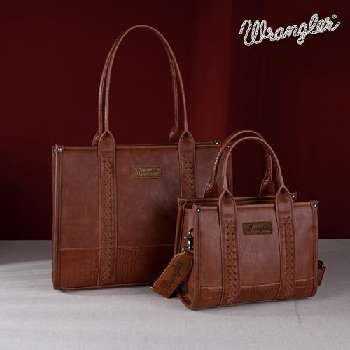 Montana West × Wrangler Tote Handbag For Women Top Handle Vintage Satchel With Detachable Crossbody Strap Wg102-8120Sco thumb #5