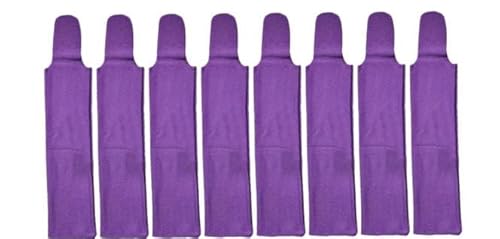 CasaNexa 8 Pcs Horse Mane Bags Nylon Mane Protector for Horses Care Protect from Wind Sun Mud Dirt Prevents Tangles Breakage Rubbing Easy Use Washable-Deep Purple