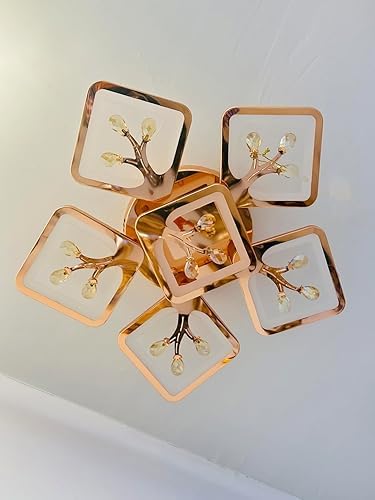 Image of Lyse Decor Chandelier for Living Room with Bluetooth, Jhoomar for Ceiling, Chandelier Lights for Restaurants, Jhoomar Light for Home Hall Bluetooth, Small Bedroom jhumar- Dimmable with Remote Access