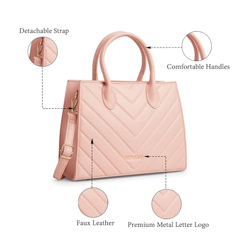 Image of Caprese Riko Medium Satchel Bag for Women with Adjustable & Detachable Strap|Versatile Shoulder,Crossbody & Handheld Bag for Work, Travel,Everyday Use,with Multiple Compartments