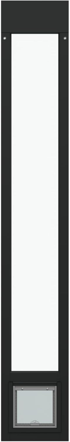 Liberty Cat Door for Sliding Glass Doors | Cat Door for Aluminum Frame Sliders | Sturdy Patio Door Insert | Black Frame | 95" - 96.5" Height Range