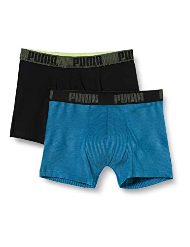 PUMA Calzoncillos de Hombre Algodón Premium Pack de 2 Bóxers Elegantes
