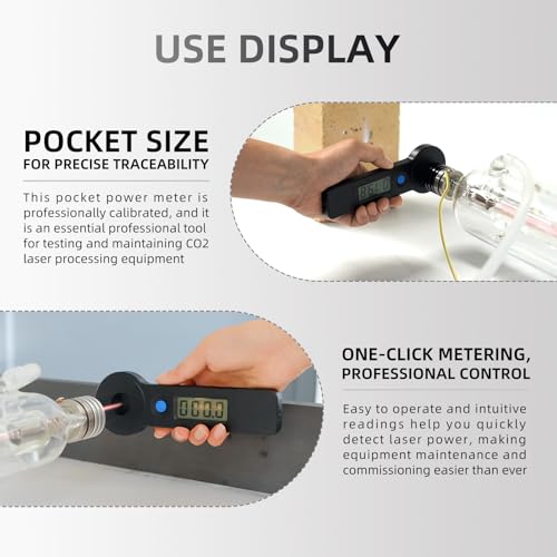 Image of HLP-200B Handheld Laser Power Meter, 0-200W High-Precision Portable CO2 Optical Power Meter for Laser Engraving and Cutting Machine Laser Power Measurement