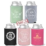 Custom Wedding Can Cooler, Personalized Beer Can Cooler Sleeves for Anniversary Birthday Gift...