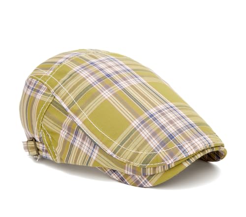 Image of Quanhaigou Unisex Denim Newsboy Hats Flat Ivy Gatsby Cabbie Driving Berets Hat Cotton Dad Cap for Men Women