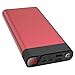 Produktbild Power Banks 30000 mAh Hohe Kosten Sicherheit Metall Shell prägnant Mode mit LED-Display 2x USB-Anschlüsse Mini Taschenlampe tragbare Telefon Ladegerät Quick Charge Handys Tablet etc.(Rot_30000mAh)