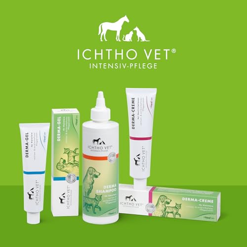 ICHTHO Vet Derma-Creme von Heel Vet - Sanfte und gut verträgliche Pflege bei trockenen, rissigen und schuppigen Hautirritationen für Hunde und Katzen | Natürliche Intensivpflege | MADE IN GERMANY