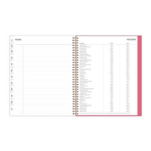 Blue Sky 2023-2024 Academic Year Weekly And Monthly Planner, 8.5" X 11", Frosted Flexible Cover, Wirebound, Roosevelt Pink (144716) #TOP7