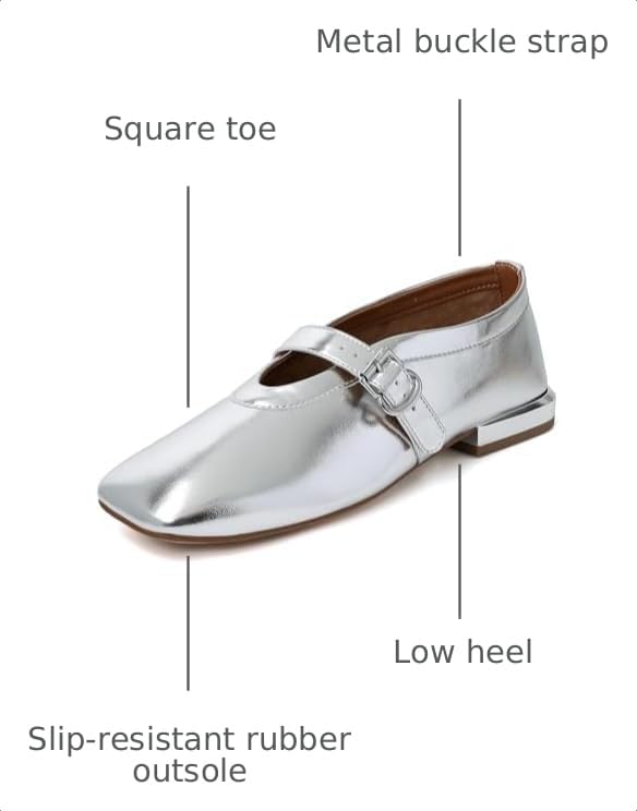 Image of vivianly Mesh Ballet Flats Shoes for Women Flats Comfortable Dressy Round Toe Mesh Flats Fishnet Mary Jane Flats for Events Party Leisure