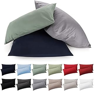 Blumtal Grey Pillow Cases 2 Pack - Soft Brushed Microfibre Pillowcase with Envelope Closure, 50 x 75 cm (20 x 30 inches)