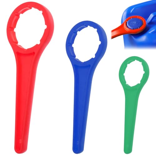 YAYNO 3 Pièces Clé polygonale DIN 41 DIN 51 DIN 61 Clé bidon Pratique pour bidon de 5/10/20/25/30/50 L Clé bidon pratique double face Pour une ouverture facile des bidons Simple et pratique