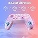 RivalPlay Wired Controller for PC with 2 Mapping Button Adjustable Vibration and 3 Turbo Speeds Compatible for Win(11/10/8/7) Plug-and-Play Pink