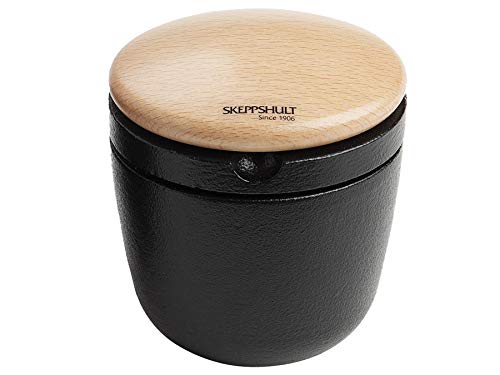 Skeppshult Swing molinillo de hierbas y pimienta de hierro fundido, en varios modelos incluyePimienta negra de Malabar Bähr, tapa de nogal.