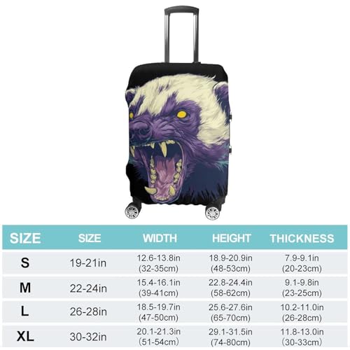 Fierce Honeybadger Luggage Covers Washable Travel Suitcase Cover Elastic Baggage Protector2