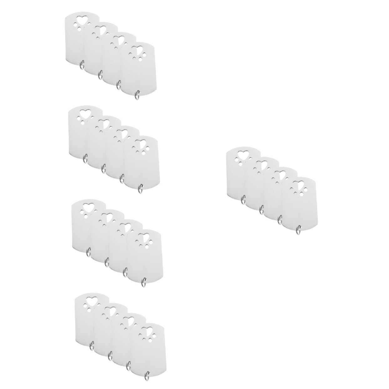 Angoily 20stücke Edelstahl Hundemarken Pfotenform Personalisierbare Id-tags Für Haustiere Gravierbare Hundemarken Für Hunde Leicht Und Hautfreundlich