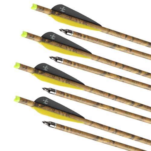 S F Outdoors Carbon Crossbow Arrows 12-Pack, Carbon Crossbow Bolts for Hunting and Target Practice