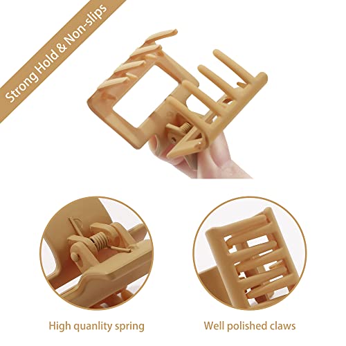 Small Claw Clips For Thin Hair 1.57 Inch Mini Hair Clips No Slip Medium Hair Clips Square Claw Clips Hair Styling Accessories For Women Girls #TOP4