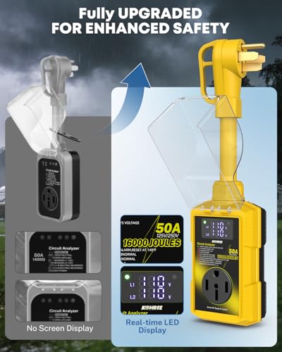 Image of Kohree RV Surge Protector 50 Amp, Power Surge Voltage Protection 16000J