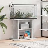 vidaXL Aquariumständer Betongrau 80 x 35 x 60 cm Holzwerkstoff