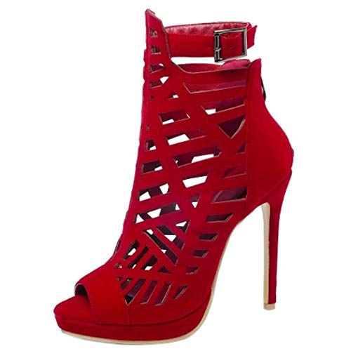 Lydee Donne Moda Peep Toe Gladiator sandali Tacchi...