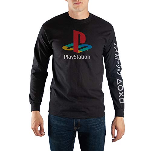 Long Sleeve Classic Playstation Logo T-Shirt-Medium