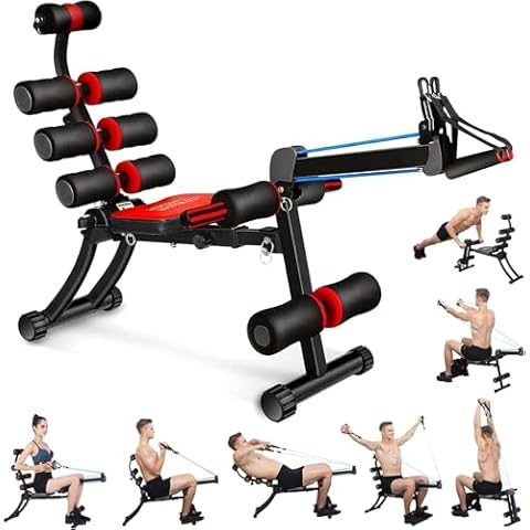 NIYIKOW 22 in 1 Workout Equipment, Foldable & Adjustable Rowing Machine, Core Strength Training& Abdominal Exercise Trainers with 22 Ways to Exercise for Home Gym Cover