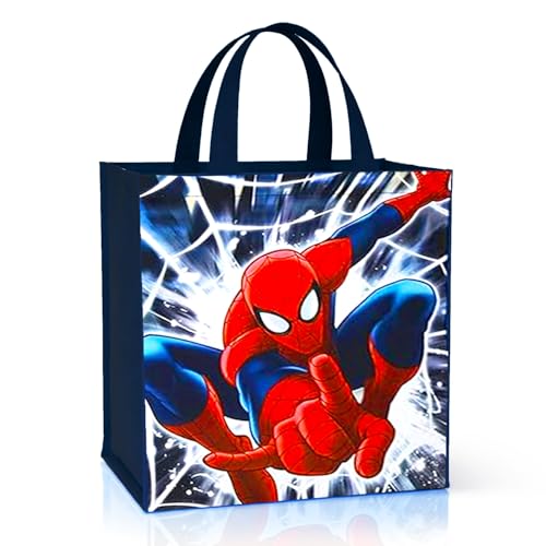 Spiderman Tote Bag - Double Sided Spider-Man Tote Bag | Spiderman Reusable Bag for Groceries