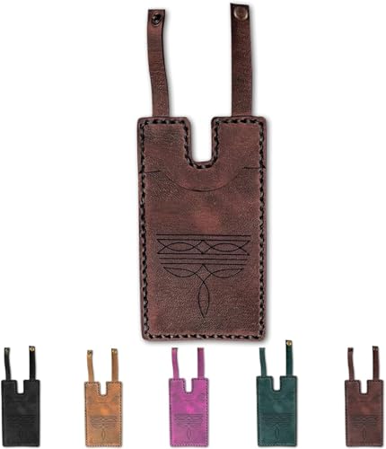 Western Boot Leather Wallet with Snap Closure, Handcrafted Slim Cowboy Billfold for Women, Compact Travel-Friendly Credit Card Holder, Inside the Boot Essentials (Coffee)