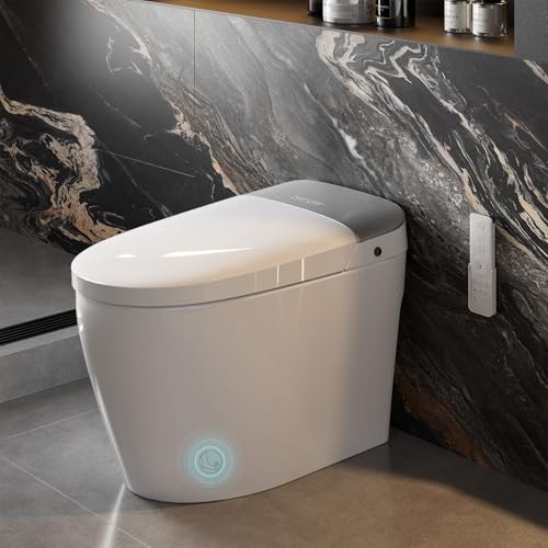Hawkrown Smart Toilet with Pump Assisted Flush, Tankless Toilet Dual