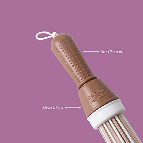 Image of Classy Touch Plastic Broom for Bathroom Cleaning & Home Floor Cleaning| Hard Bristle Broom for Scrubbing in Bathroom|(Size 52 cm, Color Brown) 60 Plastic Sticks
