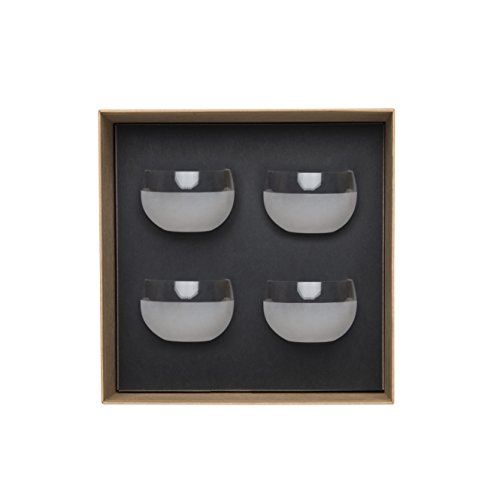 Guy Degrenne 210757 - Oslo Coffret 4 Coupelles Bols Sables Verre - Transparent - 30 cl Cover