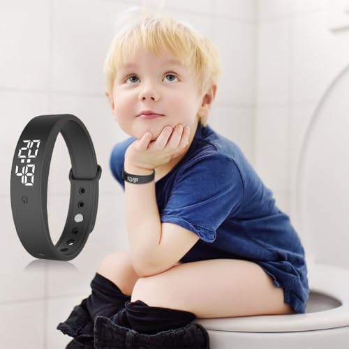 RANJIMA Vibrationswecker Armband, Vibrationsalarm Erinnerung Uhr,Silent Vibrating Alarm Reminder Watch mit Timer und 10 täglichen Alarmen,Trinkerinnerung Alarm Medikamenten Wecker (Schwarz)