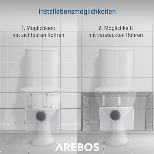 Hebeanlage Arebos Schmutzwasserpumpe für Fäkalien und Abwasser
