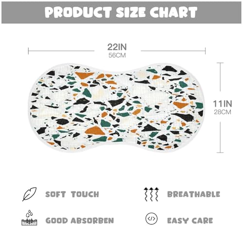 Kigai Tile Print Baby Burp Cloths Extra Soft and Absorbent Burping Rags Cotton Burping Clothes Baby Washcloths for Newborn Boys Girls - 1 Pack4