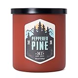 Manly Indulgence Peppered Pine Scented Candles for Men, 2 Wick, 15 oz Premium Soy Blend, 60H Burn, Candles for Home Scented – Made in The USA